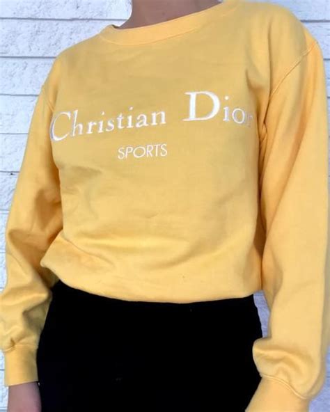 dior yellow sweat shirt